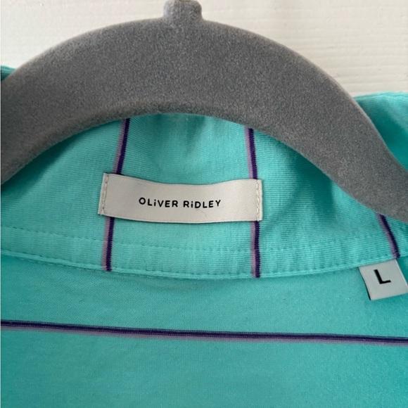Oliver Ridley Teal and Purple Quarter Zip. New without tags - Picture 2 of 3